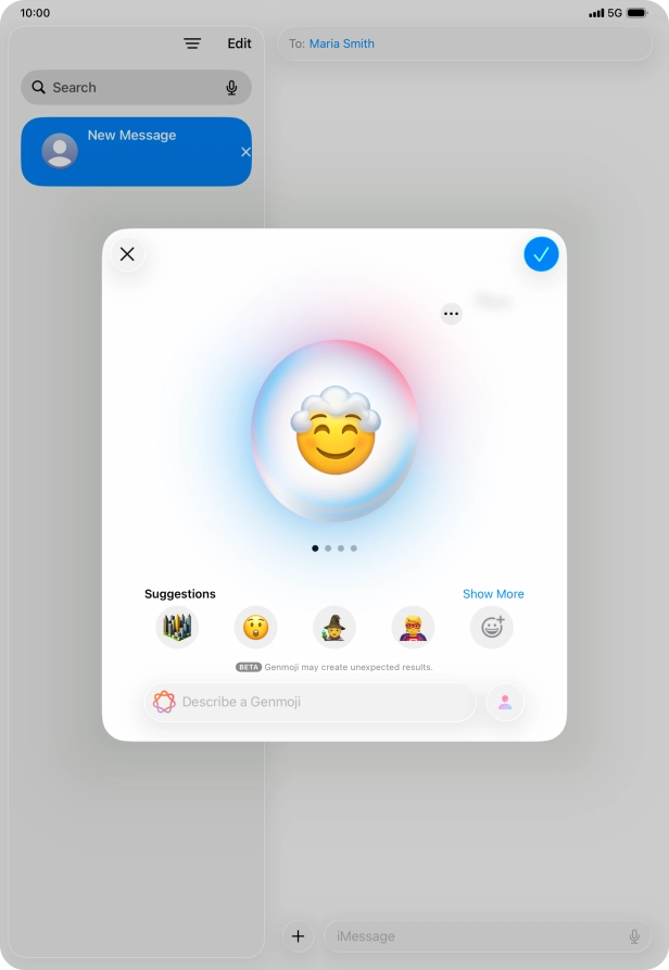 Slide your finger right or left on the screen to see the generated results. Slide your finger right or left on the screen to see the generated results.