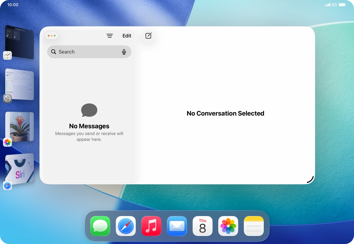 If you've selected Stage Manager for multitasking, you can press and drag the required running application to the centre of the screen. If you've selected Stage Manager for multitasking, you can press and drag the required running application to the centre of the screen.