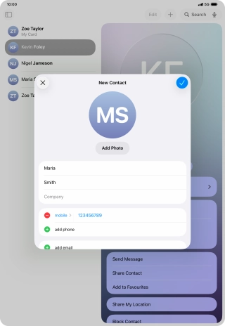 Press the confirm icon. Press the confirm icon.