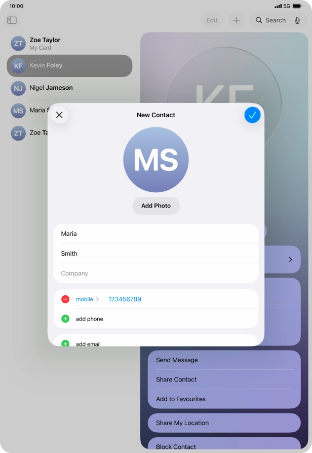 Press the confirm icon. Press the confirm icon.