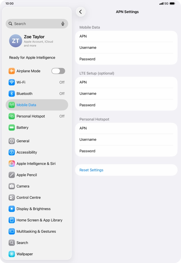 Press APN and key in wap.vodafone.co.uk. Press APN and key in wap.vodafone.co.uk.