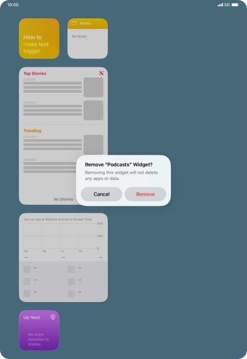 Press Remove. Press Remove.