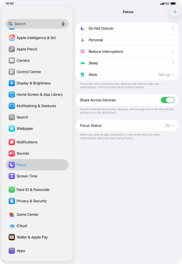 Press the required focus mode. Press the required focus mode.