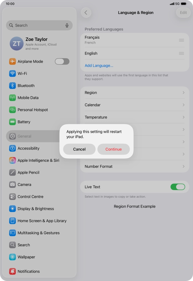 Press Continue. Press Continue.