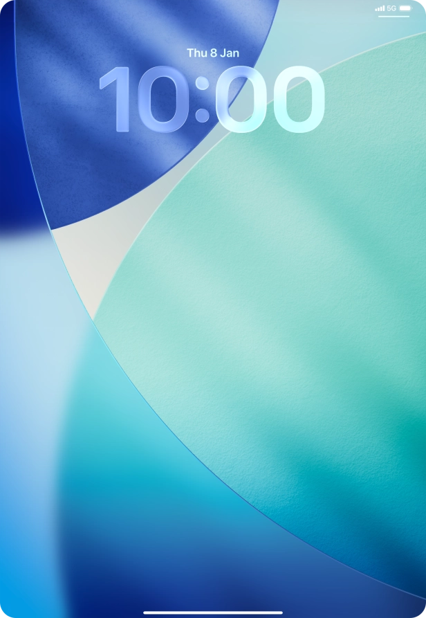 Slide your finger upwards starting from the bottom of the screen. Slide your finger upwards starting from the bottom of the screen.