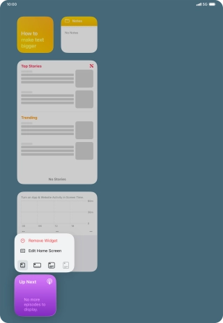 Press Remove Widget. Press Remove Widget.
