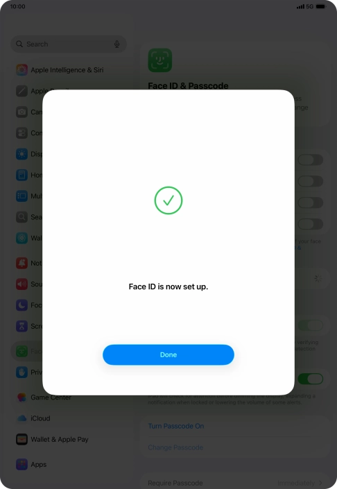 Press Done. If you haven't previously selected a lock code, key in a code of your own choice twice. Press Done. If you haven't previously selected a lock code, key in a code of your own choice twice.