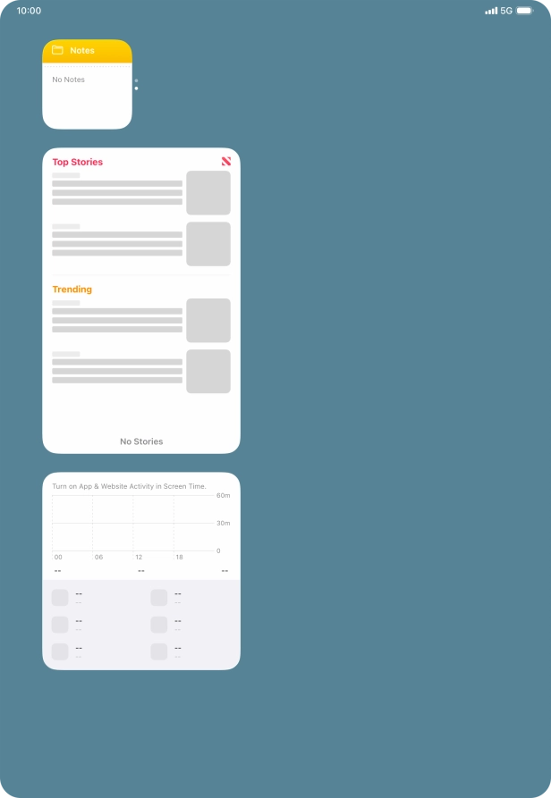 Press and hold the required Widget Stack. Press and hold the required Widget Stack.