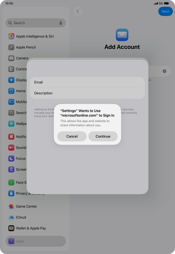 Press Continue. Press Continue.