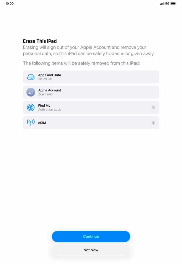 Press Continue. Press Continue.