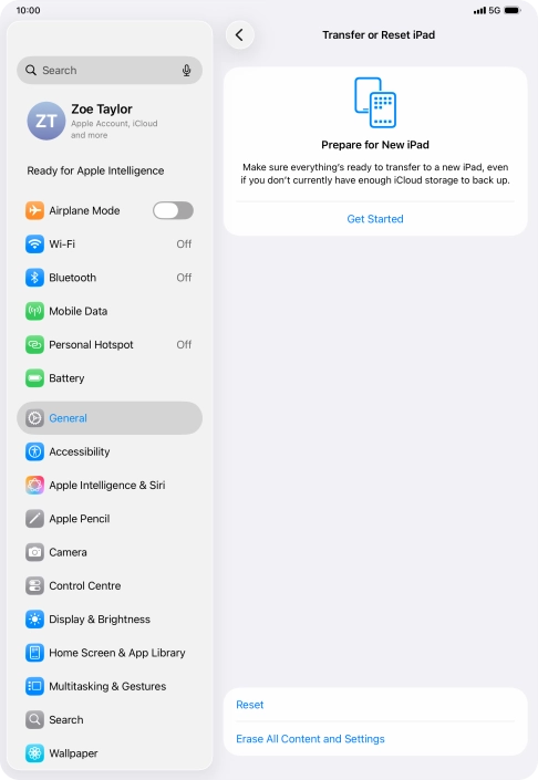 Press Reset. Press Reset.