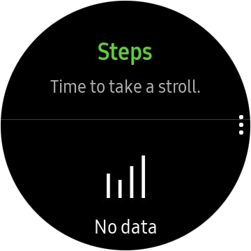 The number of steps for the day is displayed on the screen. The number of steps for the day is displayed on the screen.