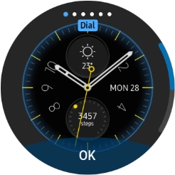 Turn the Rotating bezel right or left to change between the different designs. Turn the Rotating bezel right or left to change between the different designs.