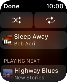 Press the shuffle icon. Press the shuffle icon.