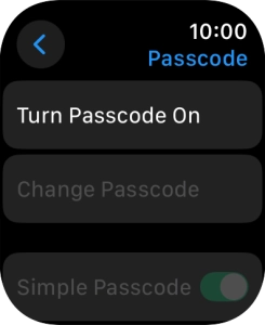 Press Turn Passcode On and key in a lock code of your own choice twice. Press Turn Passcode On and key in a lock code of your own choice twice.