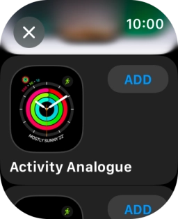 Press the required watch face. Press the required watch face.