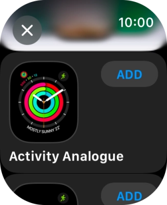 Press the required watch face. Press the required watch face.