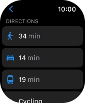 Press the required mode of transportation. Press the required mode of transportation.