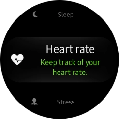Press the heart rate sensor icon. Press the heart rate sensor icon.