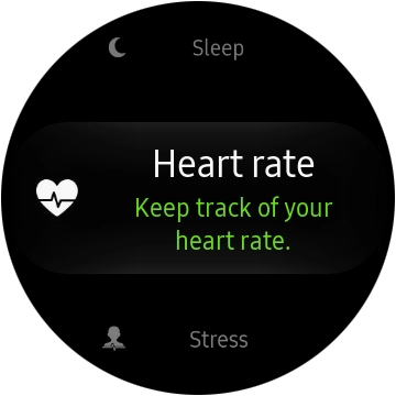 Press the heart rate sensor icon. Press the heart rate sensor icon.