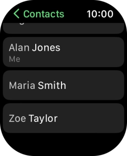 Press the required contact. Press the required contact.