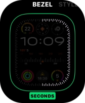 Turn the Digital Crown to change between the different designs. Turn the Digital Crown to change between the different designs.