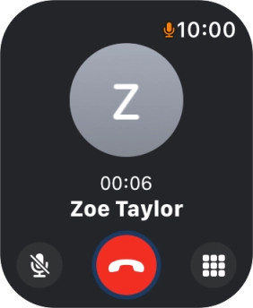 Press the end call icon to end the call and return to the home screen. Press the end call icon to end the call and return to the home screen.