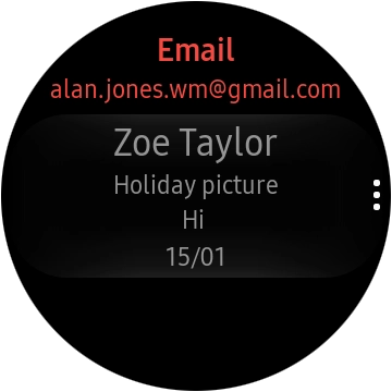 Press the required email message to read it. Press the required email message to read it.