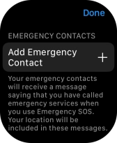 Press Add Emergency Contact and follow the instructions on the screen to key in your emergency info and emergency contacts. Press Add Emergency Contact and follow the instructions on the screen to key in your emergency info and emergency contacts.