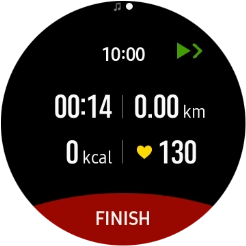 Press FINISH to end an activity. Press FINISH to end an activity.