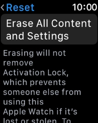 Press Erase All Content and Settings. Press Erase All Content and Settings.