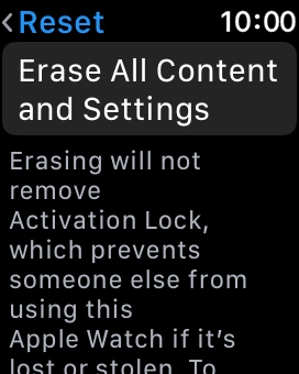 Press Erase All Content and Settings. Press Erase All Content and Settings.