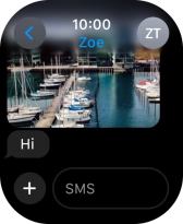 Press SMS. Press SMS.