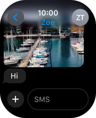 Press SMS. Press SMS.
