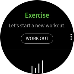 Press WORK OUT. Press WORK OUT.