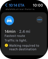 Press the required route. Press the required route.