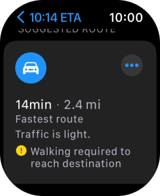 Press the required route. Press the required route.