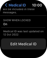 Press Edit Medical ID. Press Edit Medical ID.