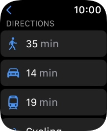Press the required mode of transportation. Press the required mode of transportation.