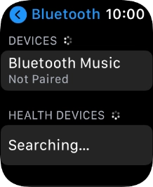 Press the required Bluetooth device. Press the required Bluetooth device.