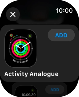 Press the required watch face. Press the required watch face.