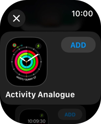 Press the required watch face. Press the required watch face.