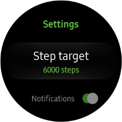 Press Step target. Press Step target.