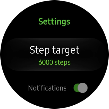 Press Step target. Press Step target.