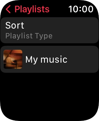 Press the required playlist. Press the required playlist.