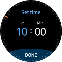 Turn the Rotating bezel right or left to set the required time. Turn the Rotating bezel right or left to set the required time.