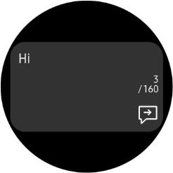 Press the send icon. Press the send icon.
