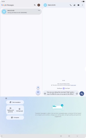 To change the writing style of your text, press Writing style and follow the instructions on the screen to use the function. To change the writing style of your text, press Writing style and follow the instructions on the screen to use the function.