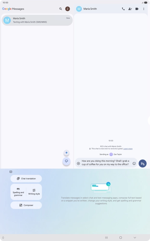 To change the writing style of your text, press Writing style and follow the instructions on the screen to use the function. To change the writing style of your text, press Writing style and follow the instructions on the screen to use the function.
