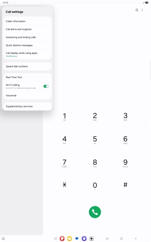 Press Supplementary services. Press Supplementary services.